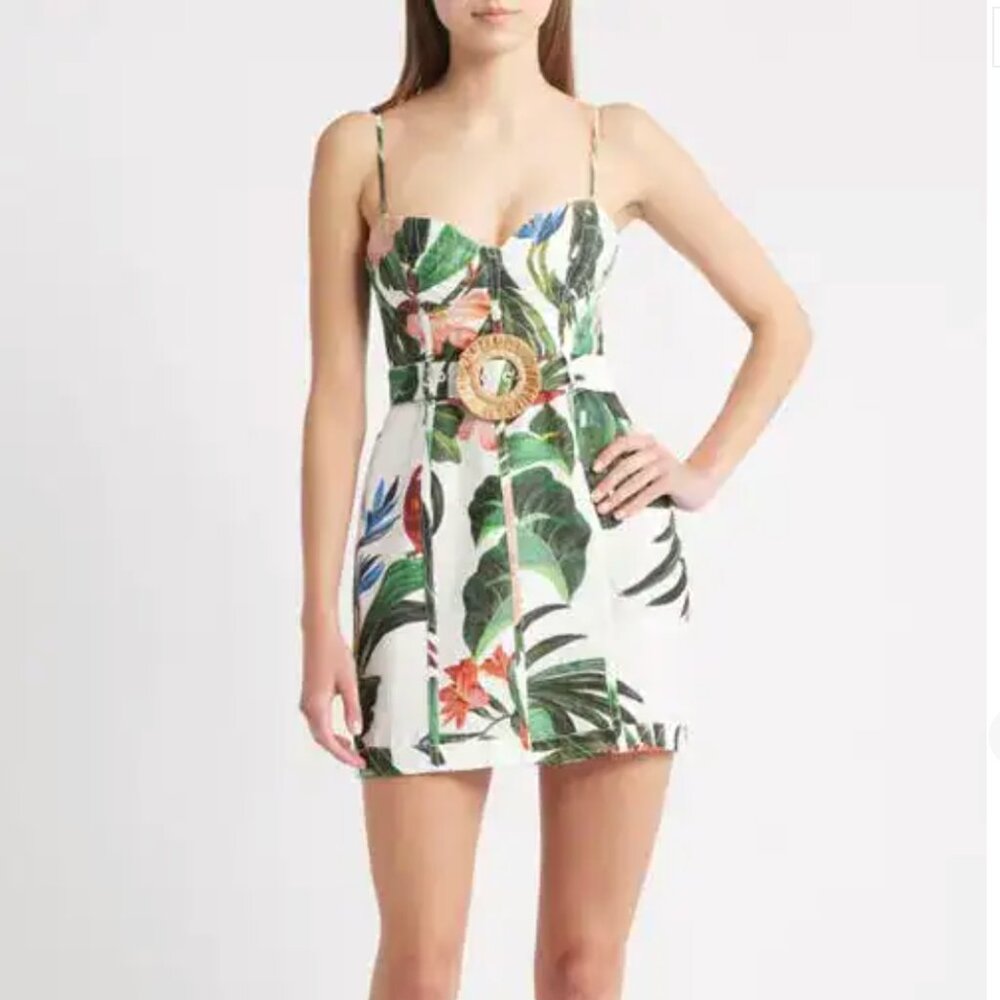 NWT Farm Rio Linen Blend Mini Dress Sz XL